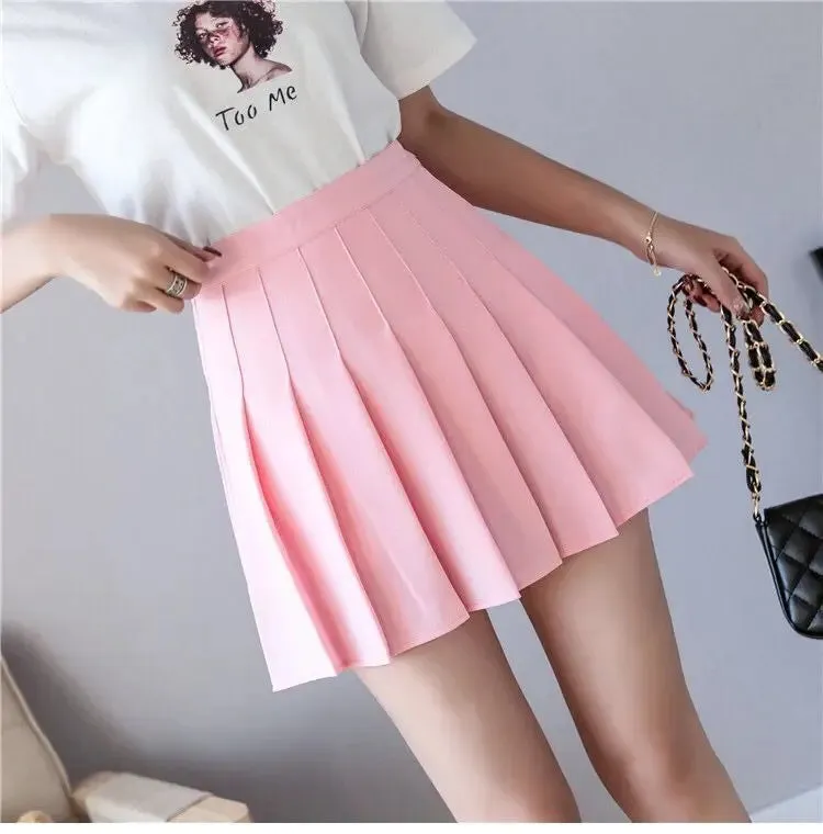 Obsidian Phoenix Harajuku Style High-Waist Pleated Mini Skirt