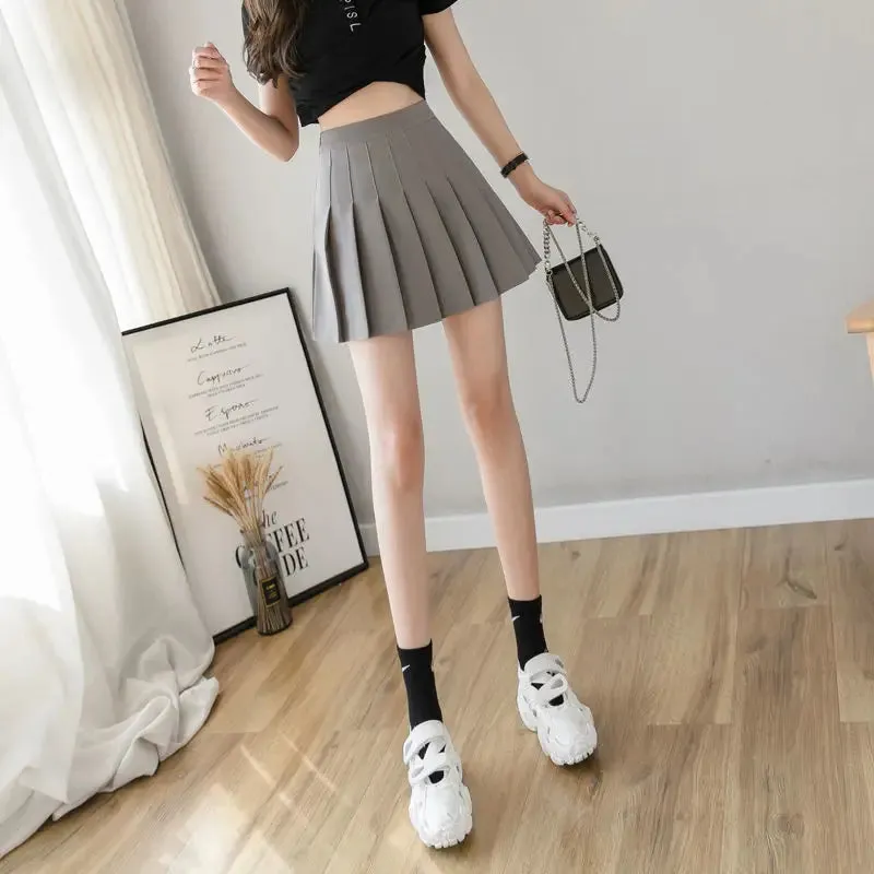 Obsidian Phoenix Harajuku Style High-Waist Pleated Mini Skirt