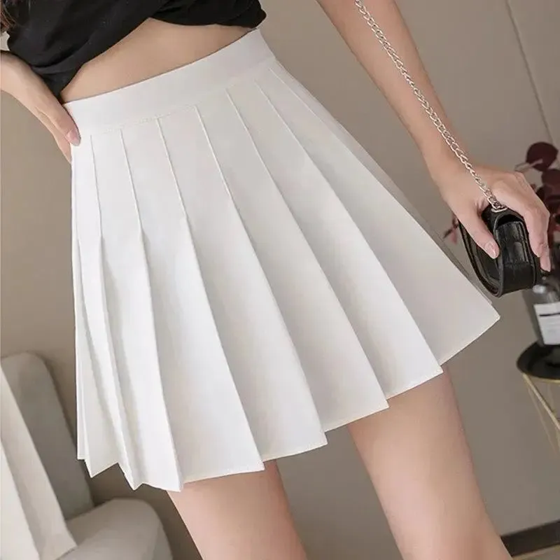 Obsidian Phoenix Harajuku Style High-Waist Pleated Mini Skirt