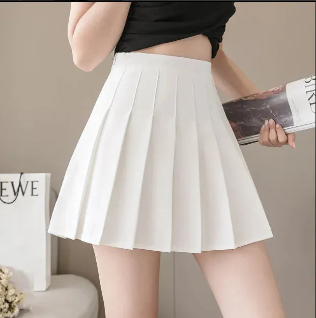 Obsidian Phoenix Harajuku Style High-Waist Pleated Mini Skirt