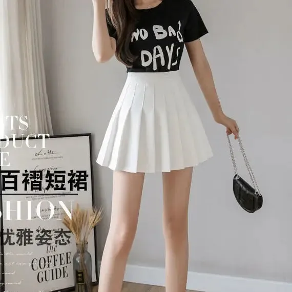 Obsidian Phoenix Harajuku Style High-Waist Pleated Mini Skirt