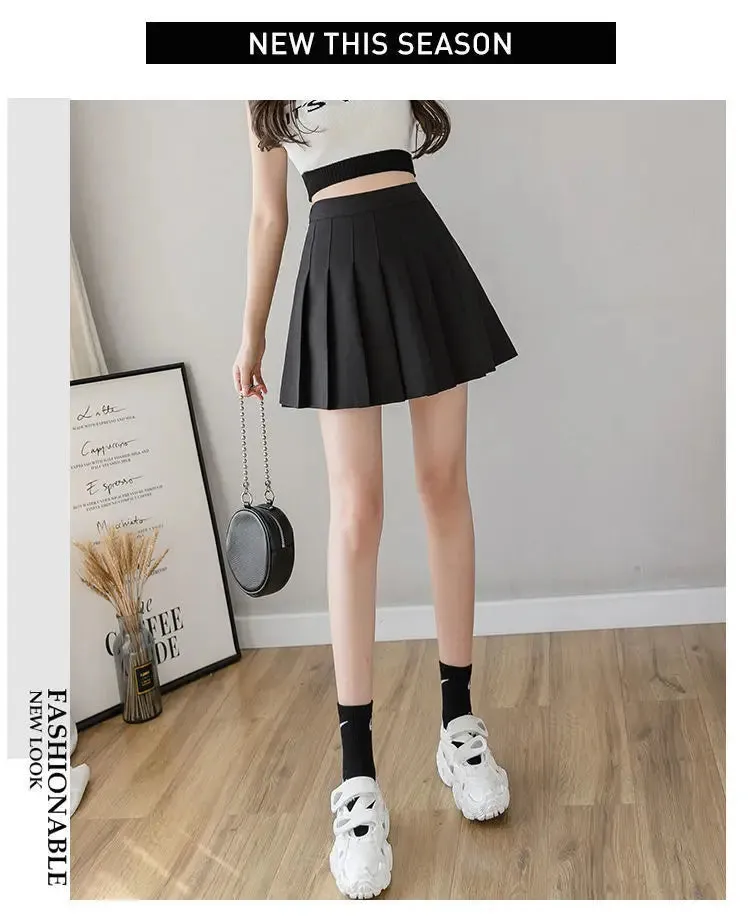 Obsidian Phoenix Harajuku Style High-Waist Pleated Mini Skirt