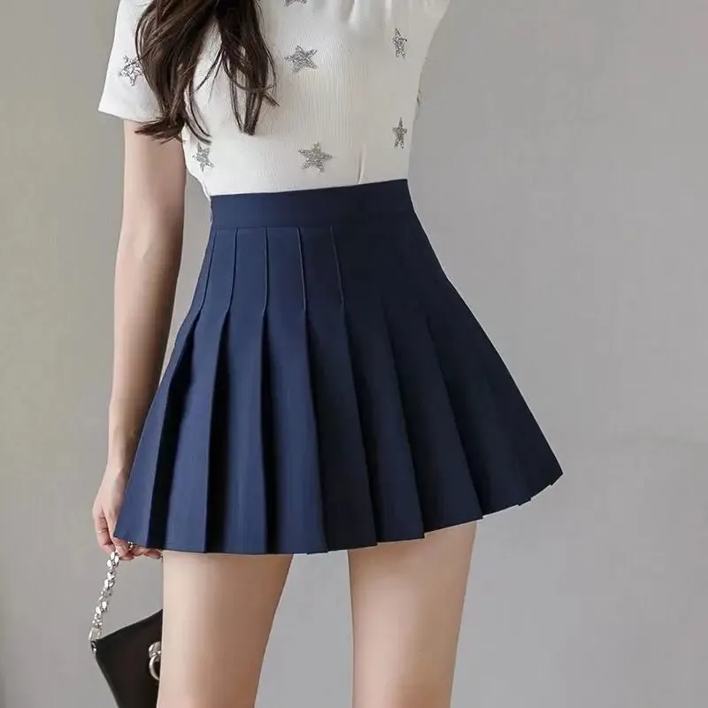 Obsidian Phoenix Harajuku Style High-Waist Pleated Mini Skirt