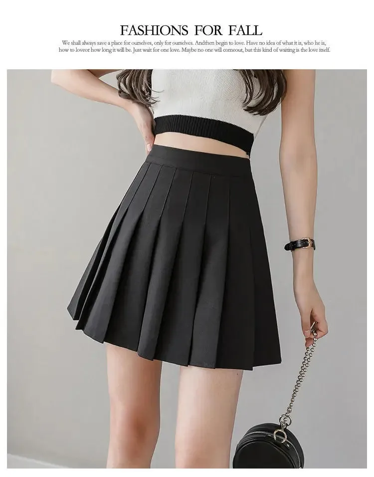 Obsidian Phoenix Harajuku Style High-Waist Pleated Mini Skirt