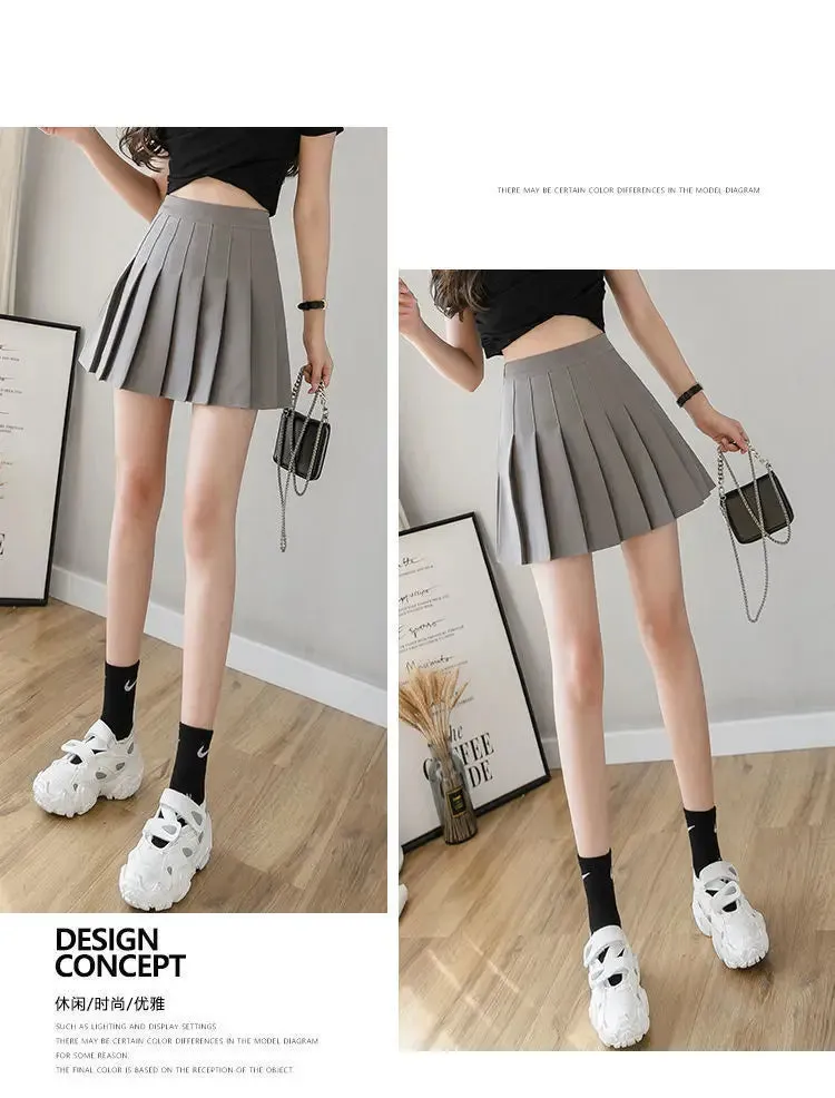 Obsidian Phoenix Harajuku Style High-Waist Pleated Mini Skirt