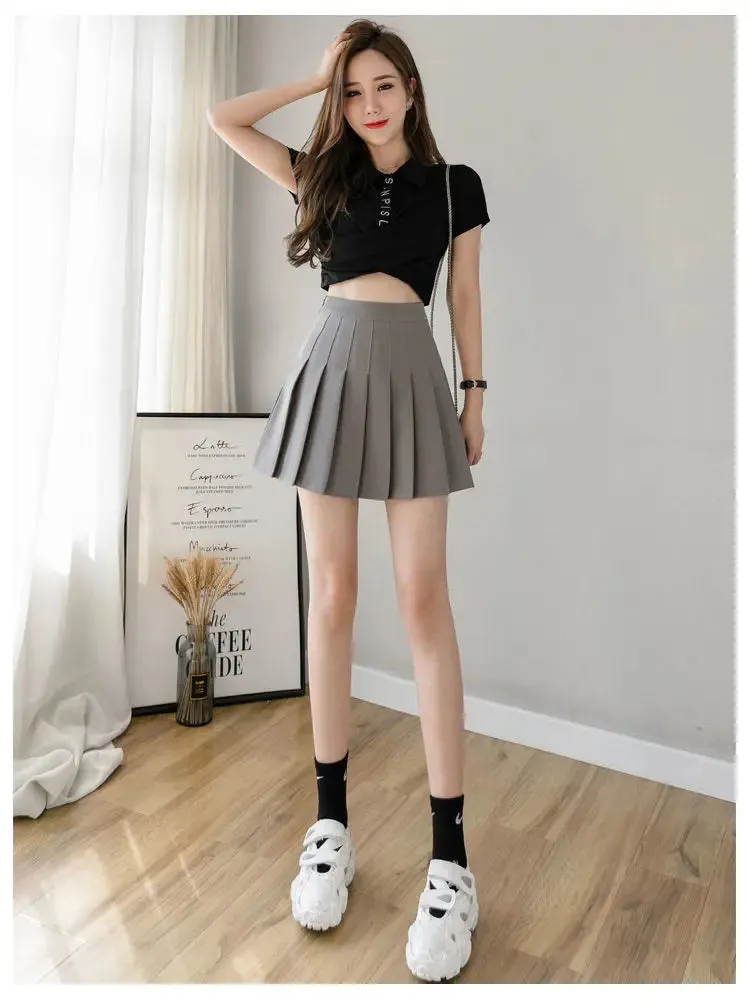 Obsidian Phoenix Harajuku Style High-Waist Pleated Mini Skirt