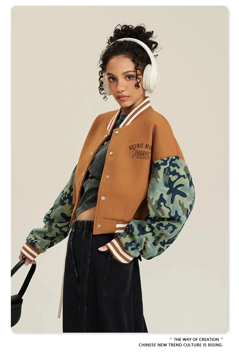 Obsidian Phoenix Heavyweight Luxury Women’s Short Baseball Jacket