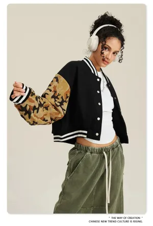 Obsidian Phoenix Heavyweight Luxury Women’s Short Baseball Jacket