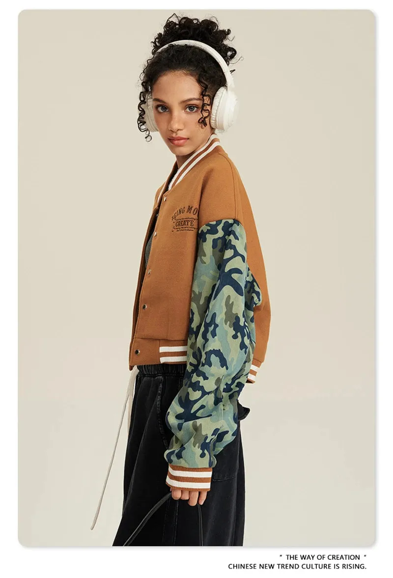 Obsidian Phoenix Heavyweight Luxury Women’s Short Baseball Jacket