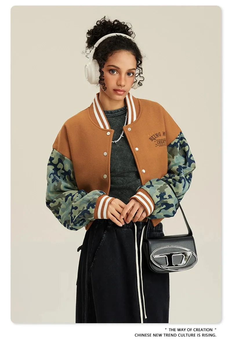 Obsidian Phoenix Heavyweight Luxury Women’s Short Baseball Jacket