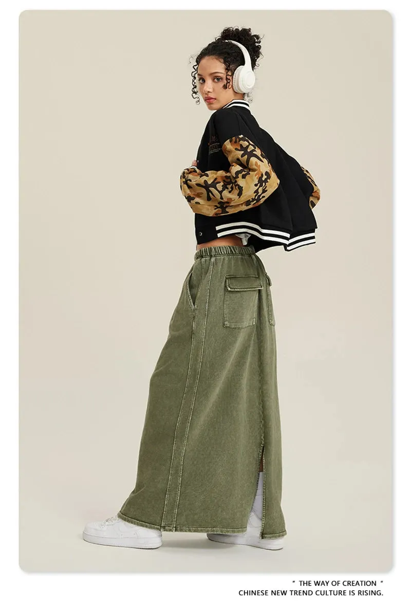 Obsidian Phoenix Heavyweight Luxury Women’s Short Baseball Jacket