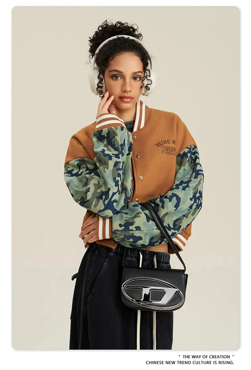 Obsidian Phoenix Heavyweight Luxury Women’s Short Baseball Jacket