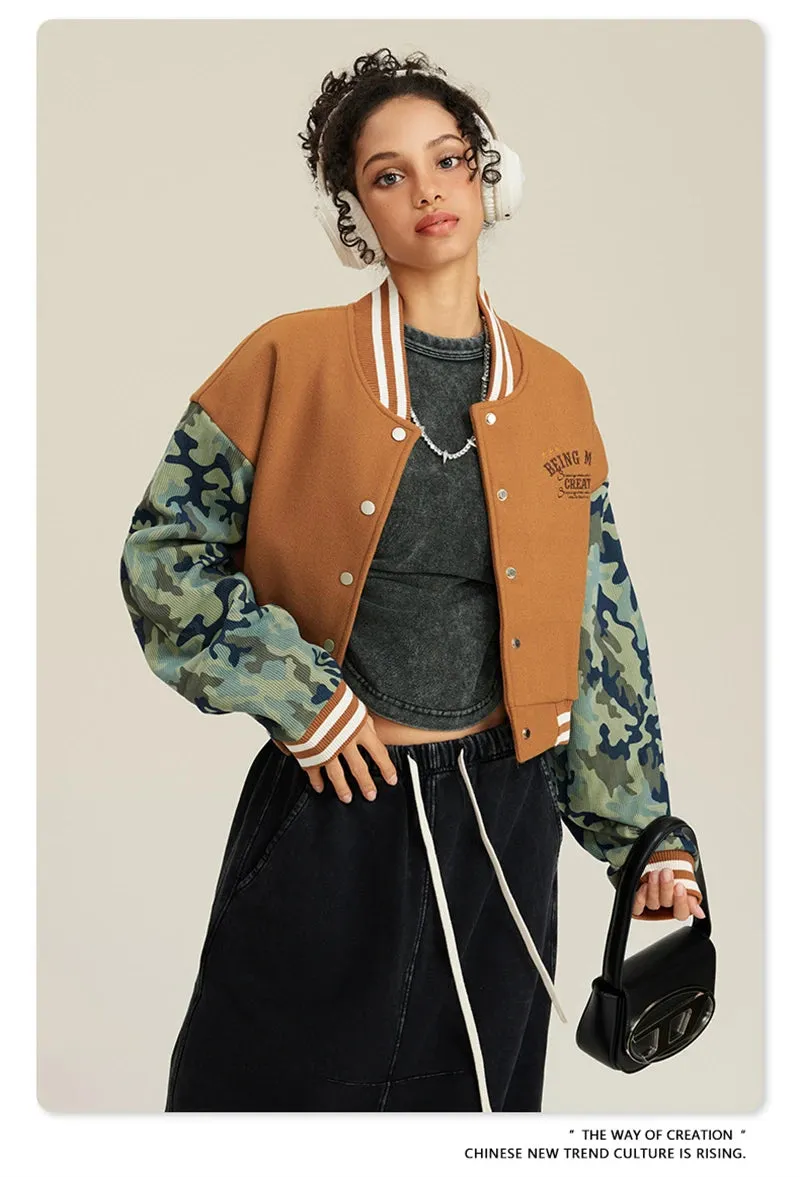 Obsidian Phoenix Heavyweight Luxury Women’s Short Baseball Jacket
