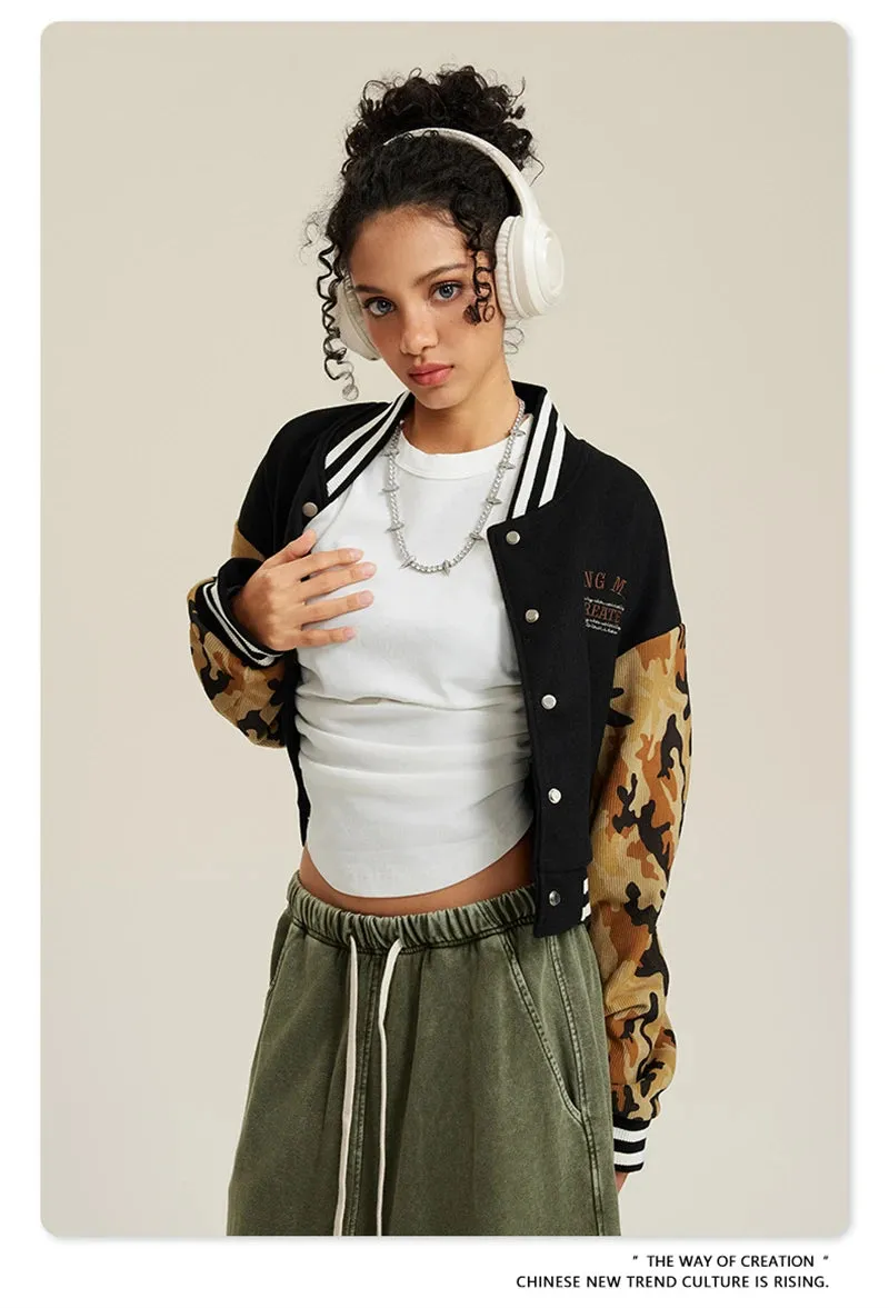 Obsidian Phoenix Heavyweight Luxury Women’s Short Baseball Jacket