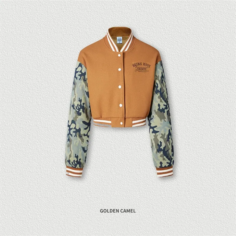 Obsidian Phoenix Heavyweight Luxury Women’s Short Baseball Jacket