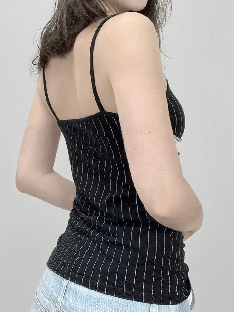 Obsidian Phoenix Striped Camisole Top