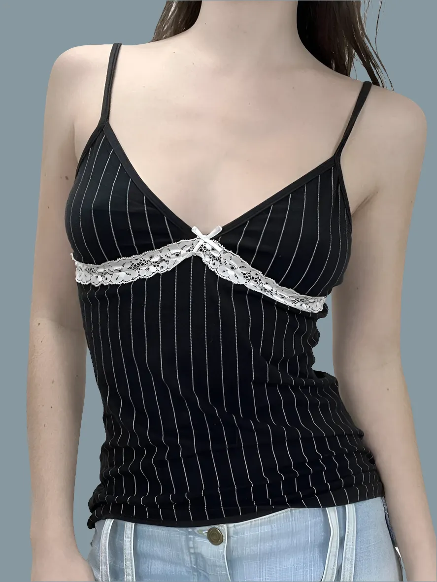 Obsidian Phoenix Striped Camisole Top