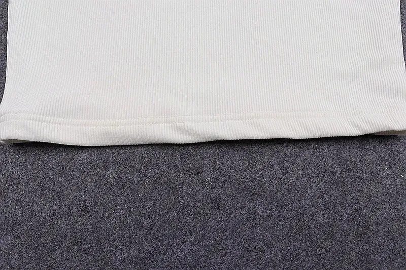 Obsidian Phoenix White Halter Backless Tank Top
