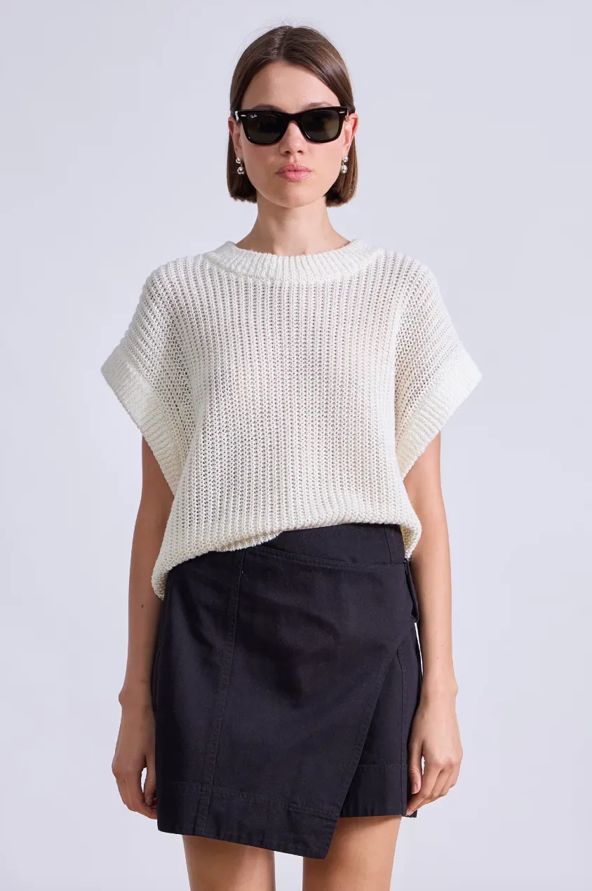 Olivia Linen Vest - Cream