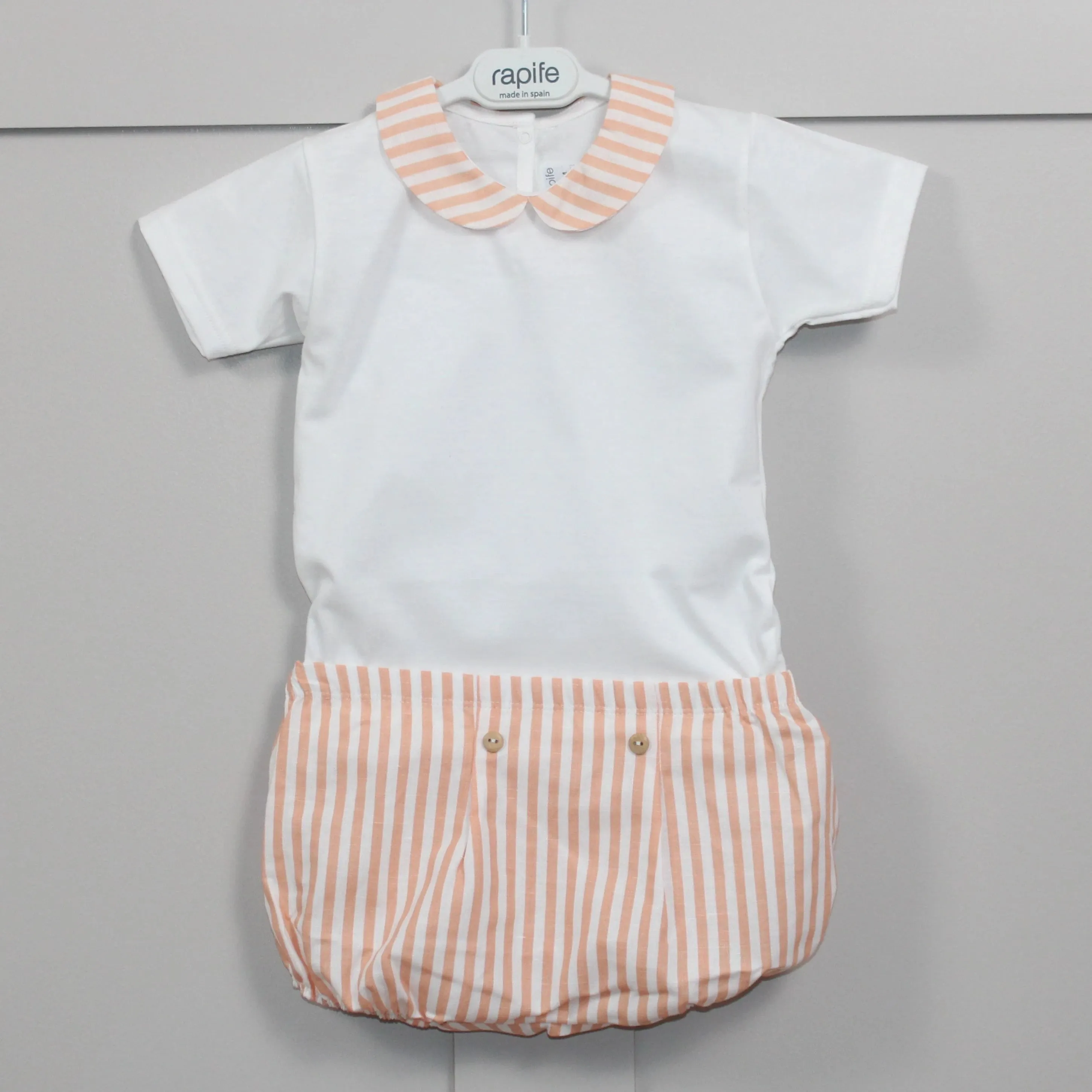 Orange Stripe Bodysuit and shorts