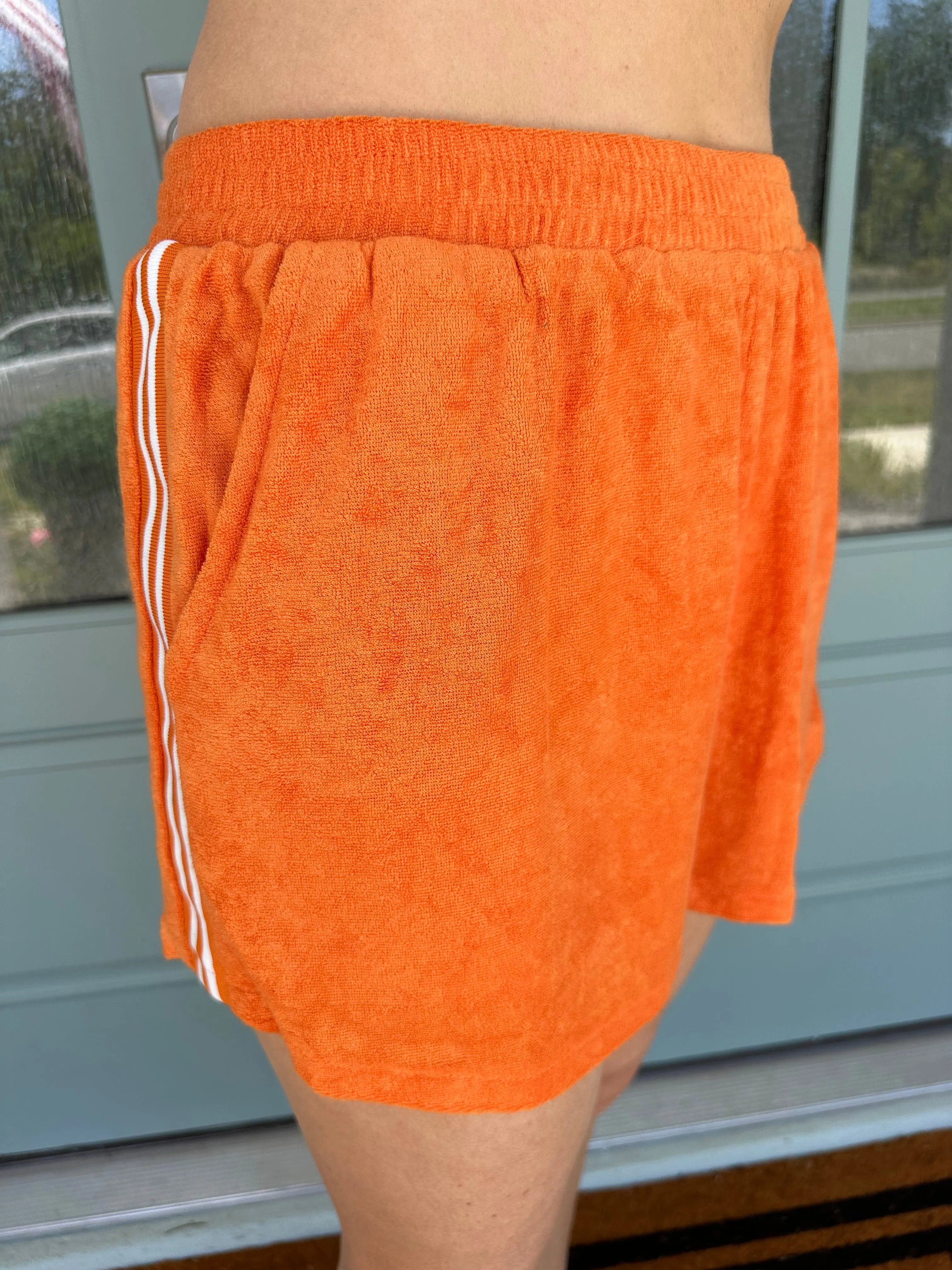 Orange Terry Shorts