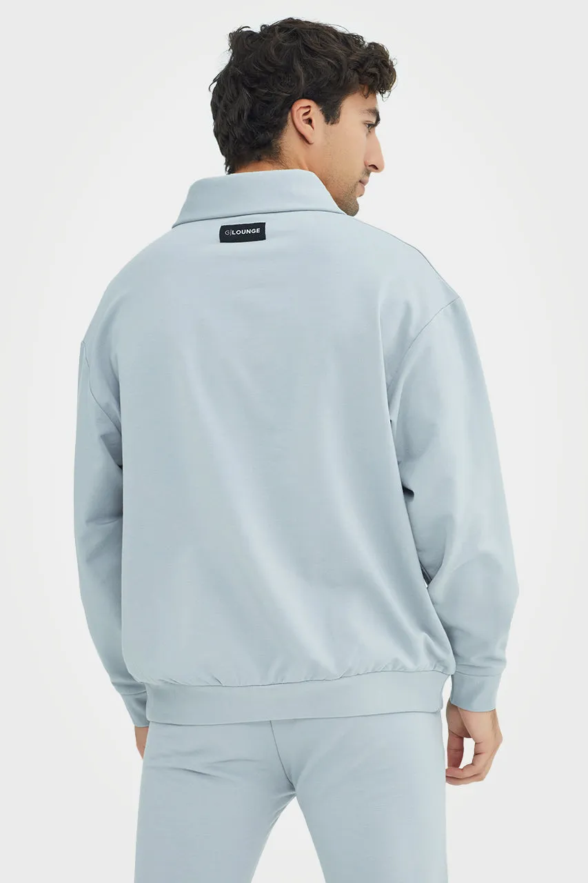 Organic Bamboo Men Cozy Half Zip Slim Fit Jumper