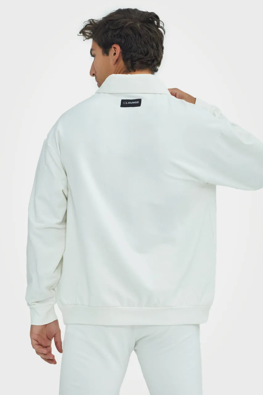 Organic Bamboo Men Cozy Half Zip Slim Fit Jumper