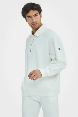 Organic Bamboo Men Cozy Half Zip Slim Fit Jumper