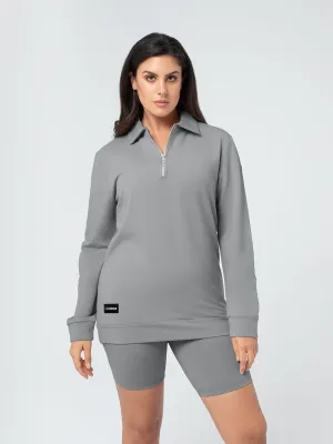 Organic Bamboo Women Cozy Half Zip Slim Fit Jumper