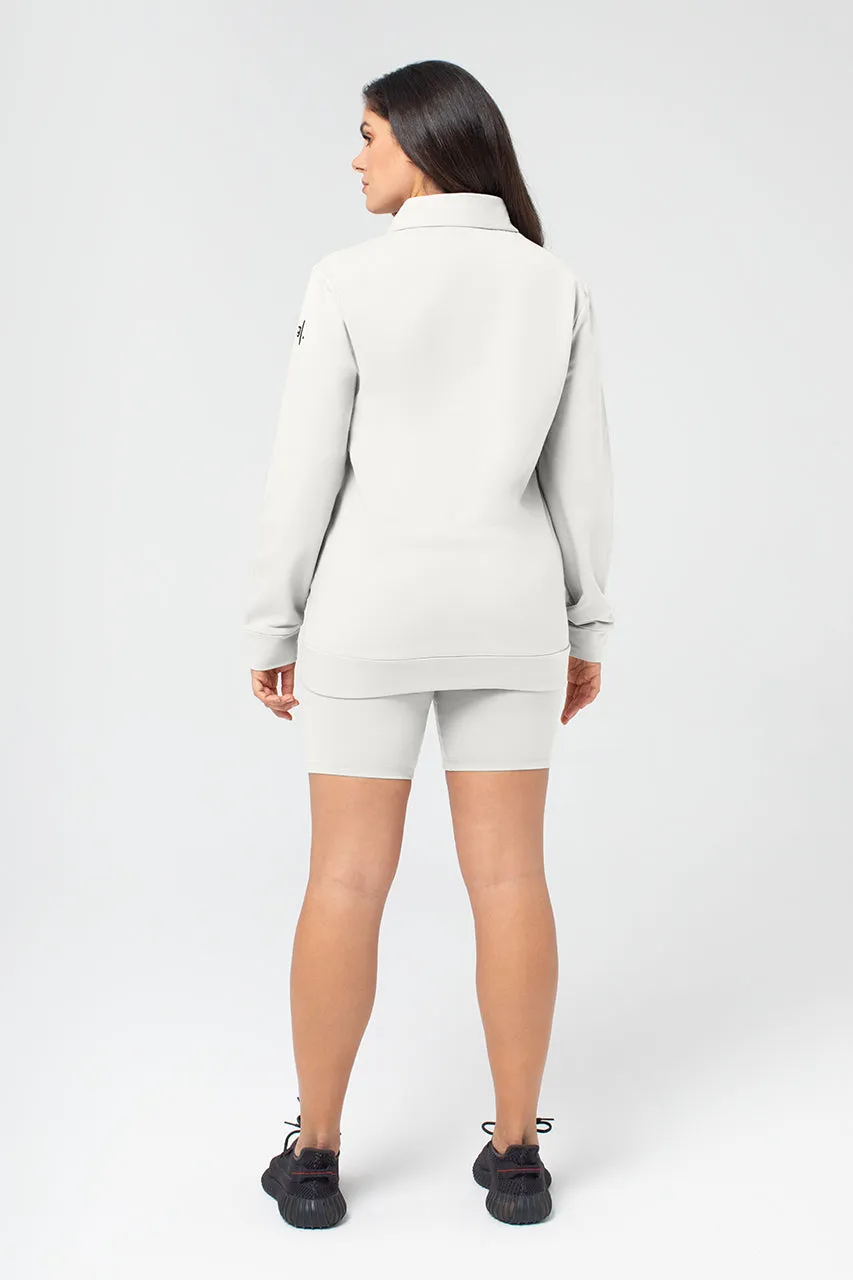 Organic Bamboo Women Cozy Half Zip Slim Fit Jumper