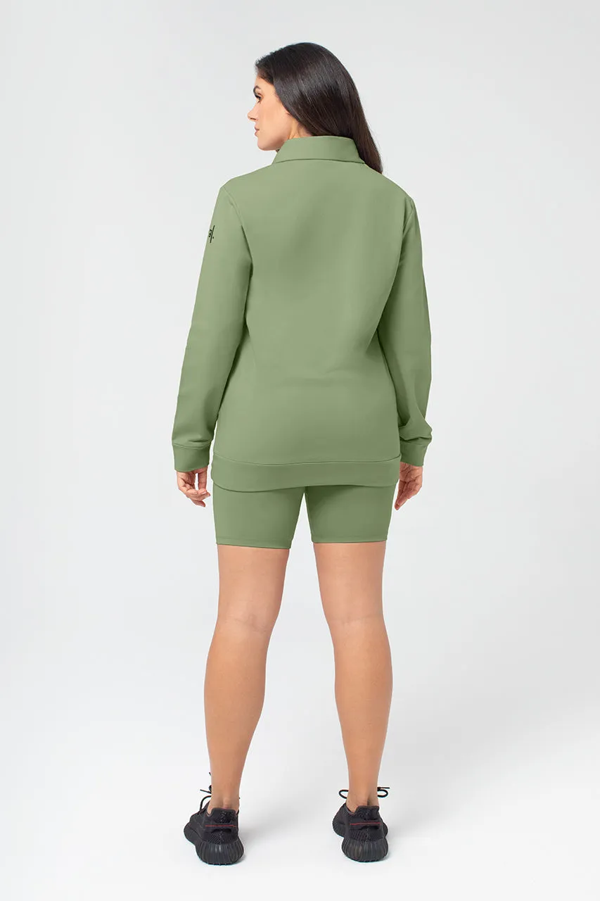 Organic Bamboo Women Cozy Half Zip Slim Fit Jumper