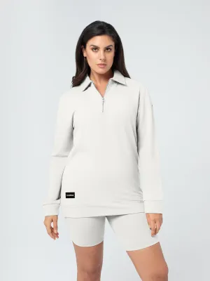 Organic Bamboo Women Cozy Half Zip Slim Fit Jumper