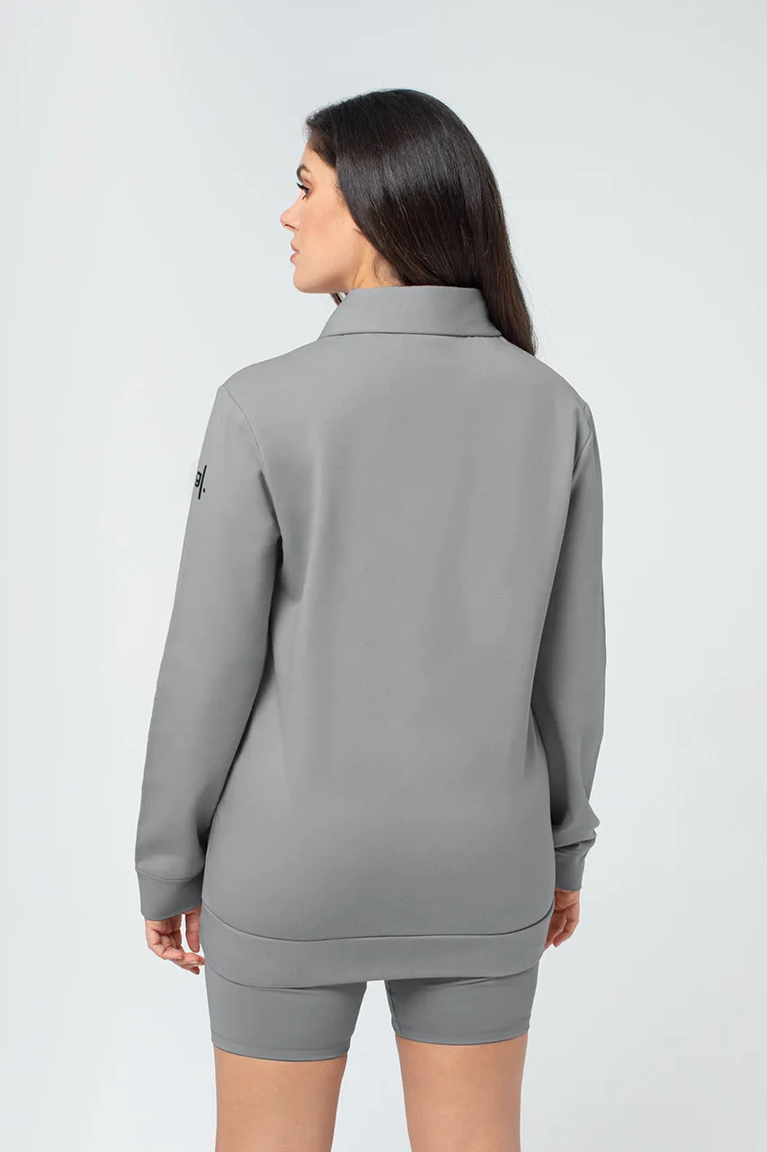 Organic Bamboo Women Cozy Half Zip Slim Fit Jumper