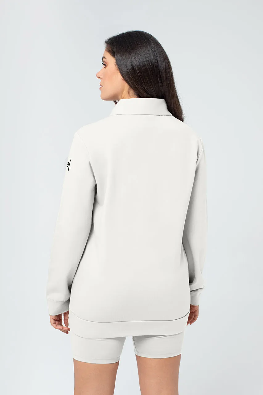 Organic Bamboo Women Cozy Half Zip Slim Fit Jumper