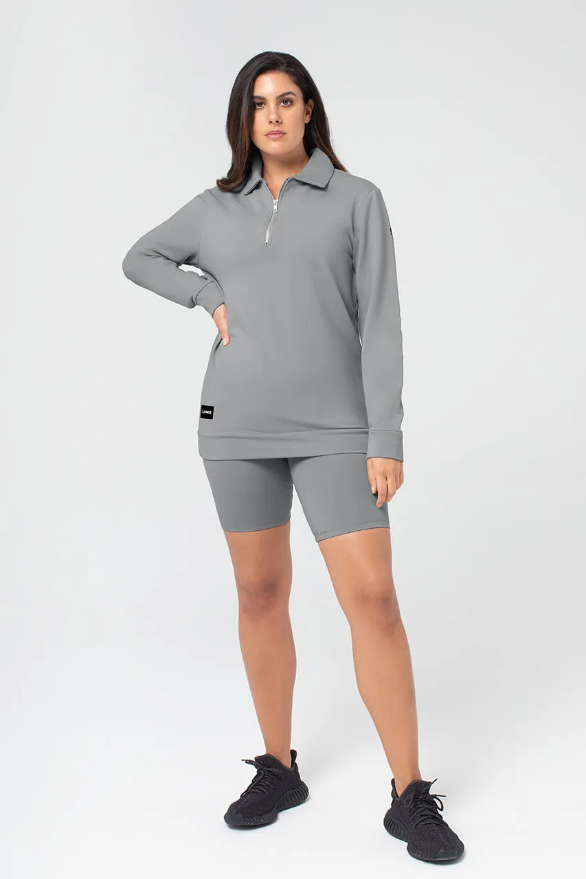Organic Bamboo Women Cozy Half Zip Slim Fit Jumper