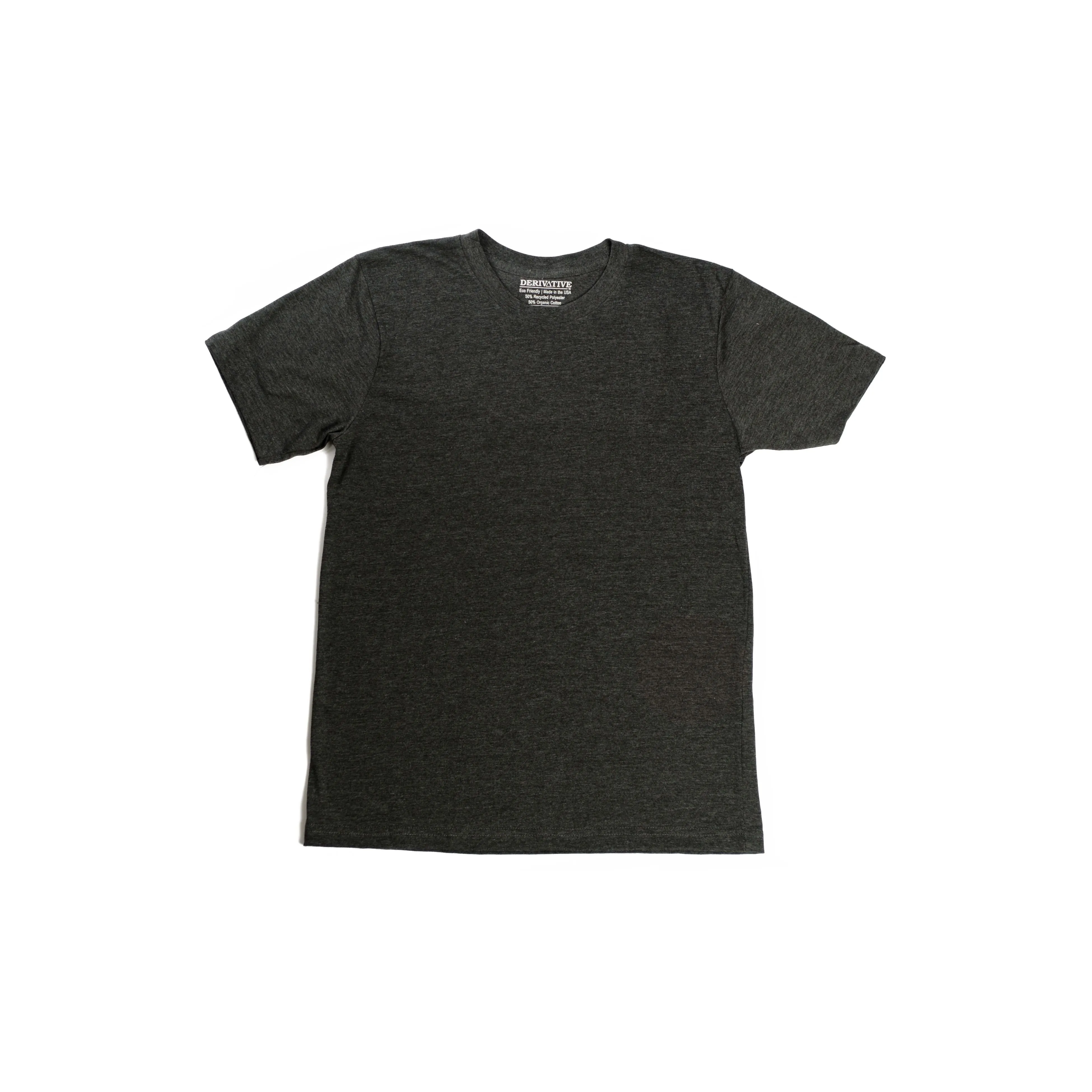 Organic Cotton & Recycled Polyester T-Shirts - Charcoal Heather Grey