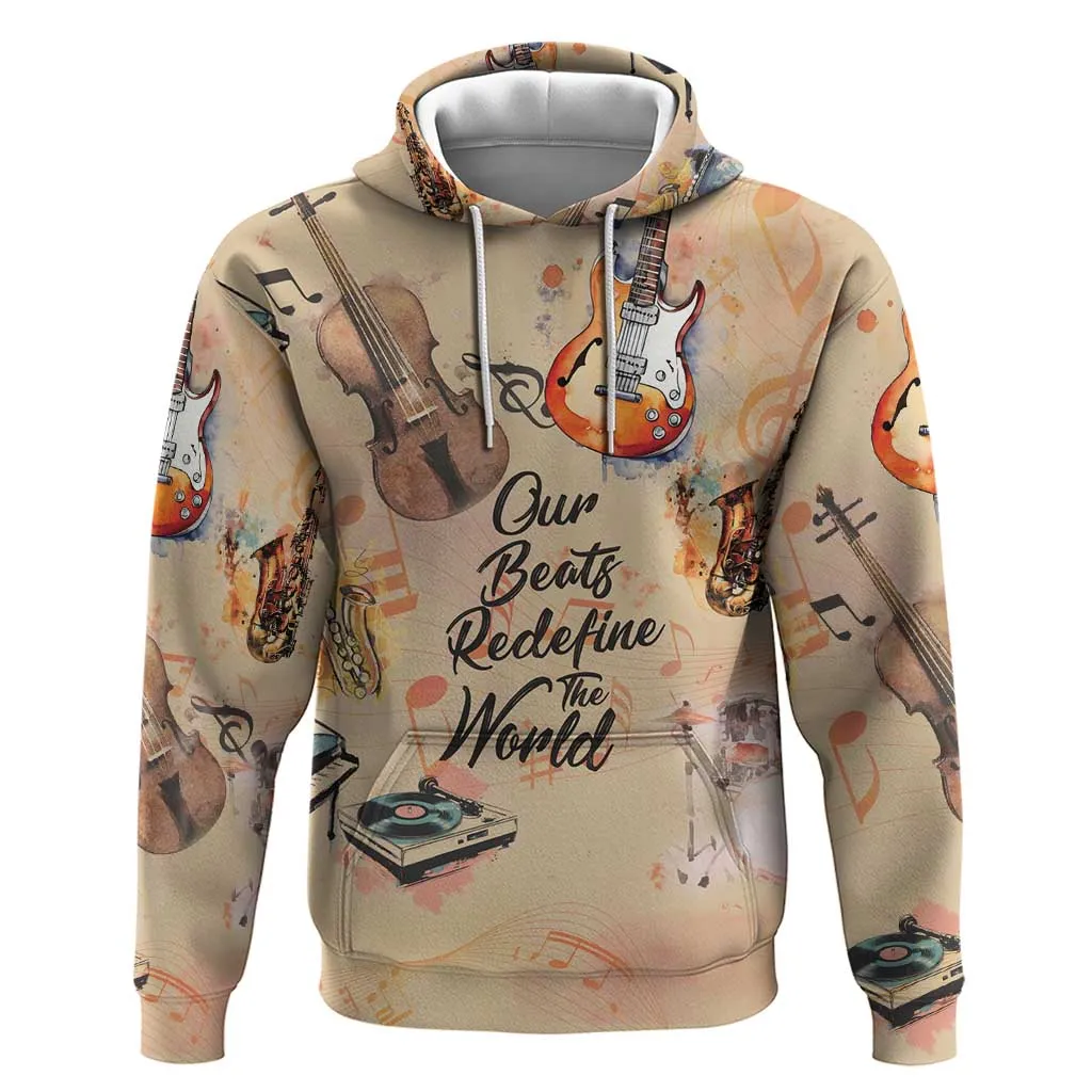 Our Beats Redefine The World African Zip Hoodie Afro Music DT03