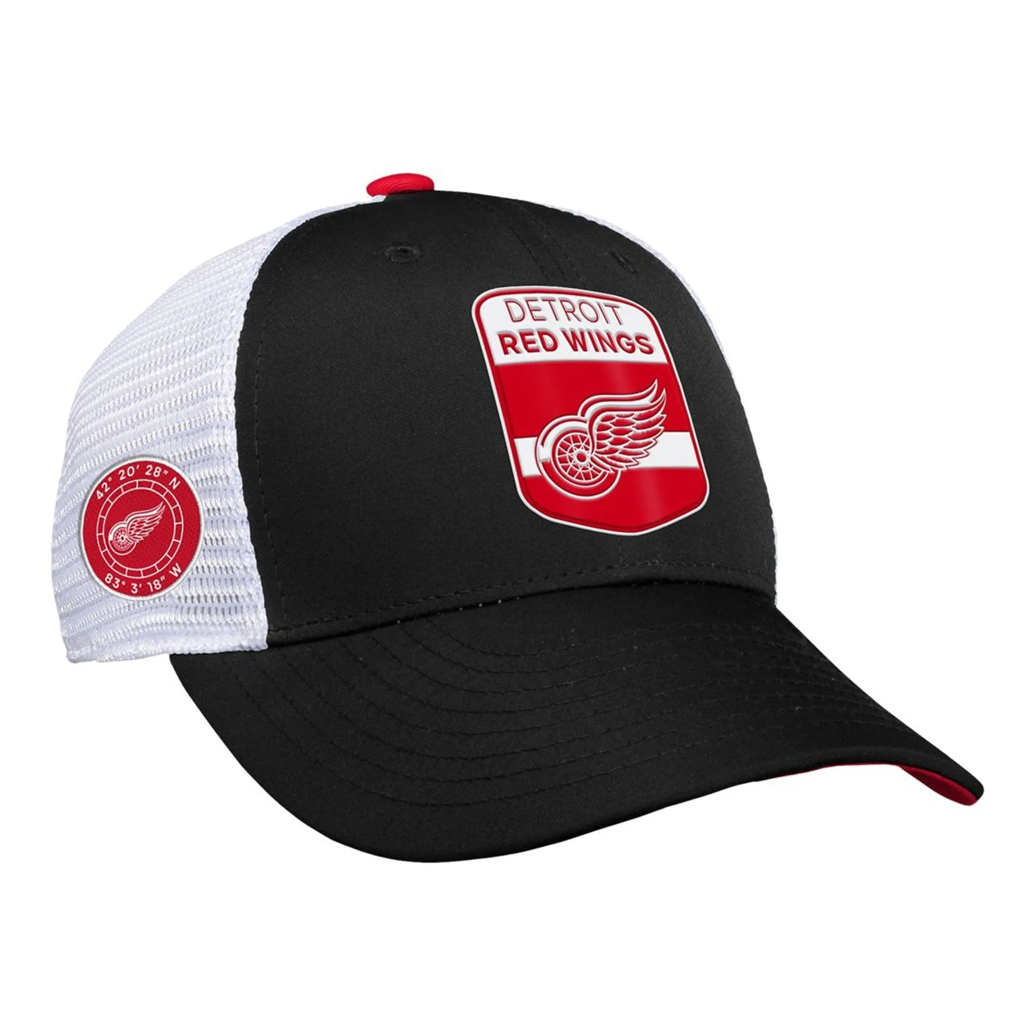 Outer Stuff NHL Draft Structured Trucker Youth Hat - Detroit Red Wings