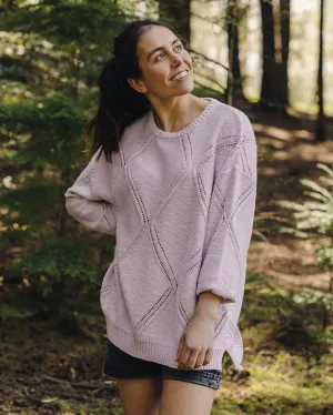 Palm Organic Oversized Knitted Jumper - Orchid Hush