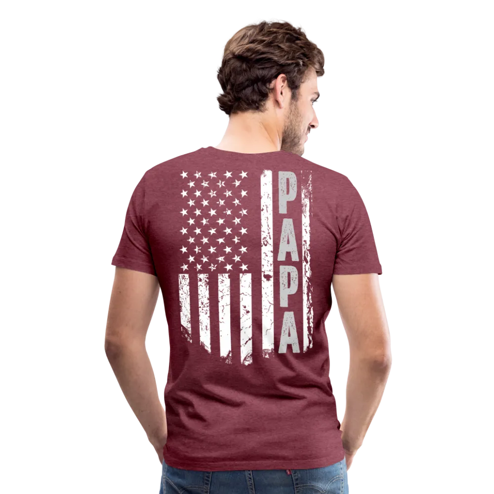 Papa American Flag Men's Premium T-Shirt (CK1902)