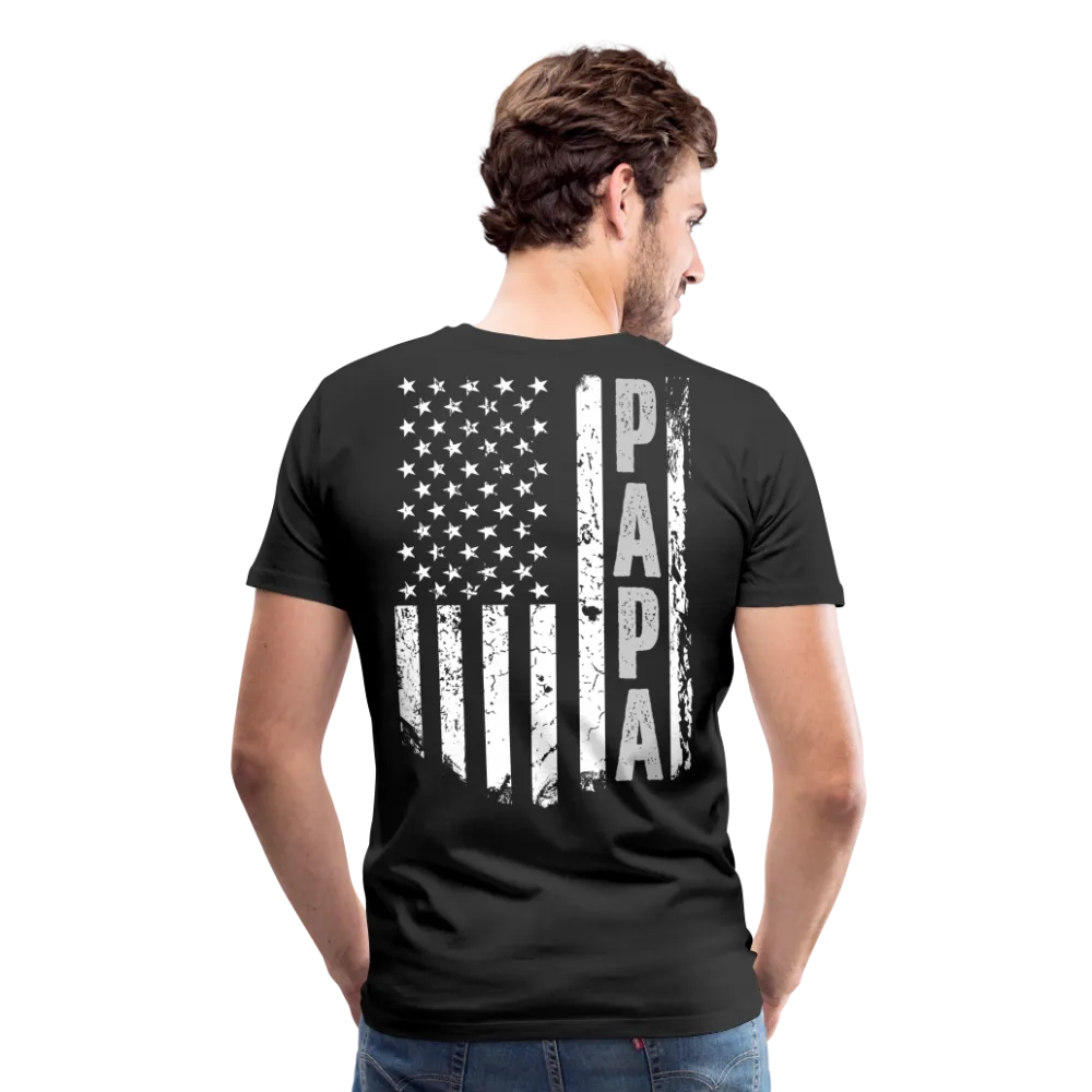 Papa American Flag Men's Premium T-Shirt (CK1902)