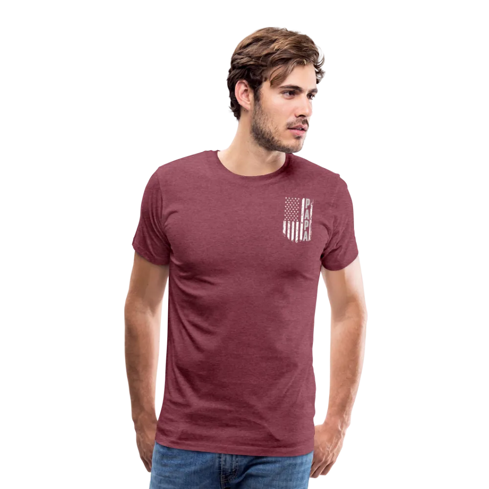 Papa American Flag Men's Premium T-Shirt (CK1902)