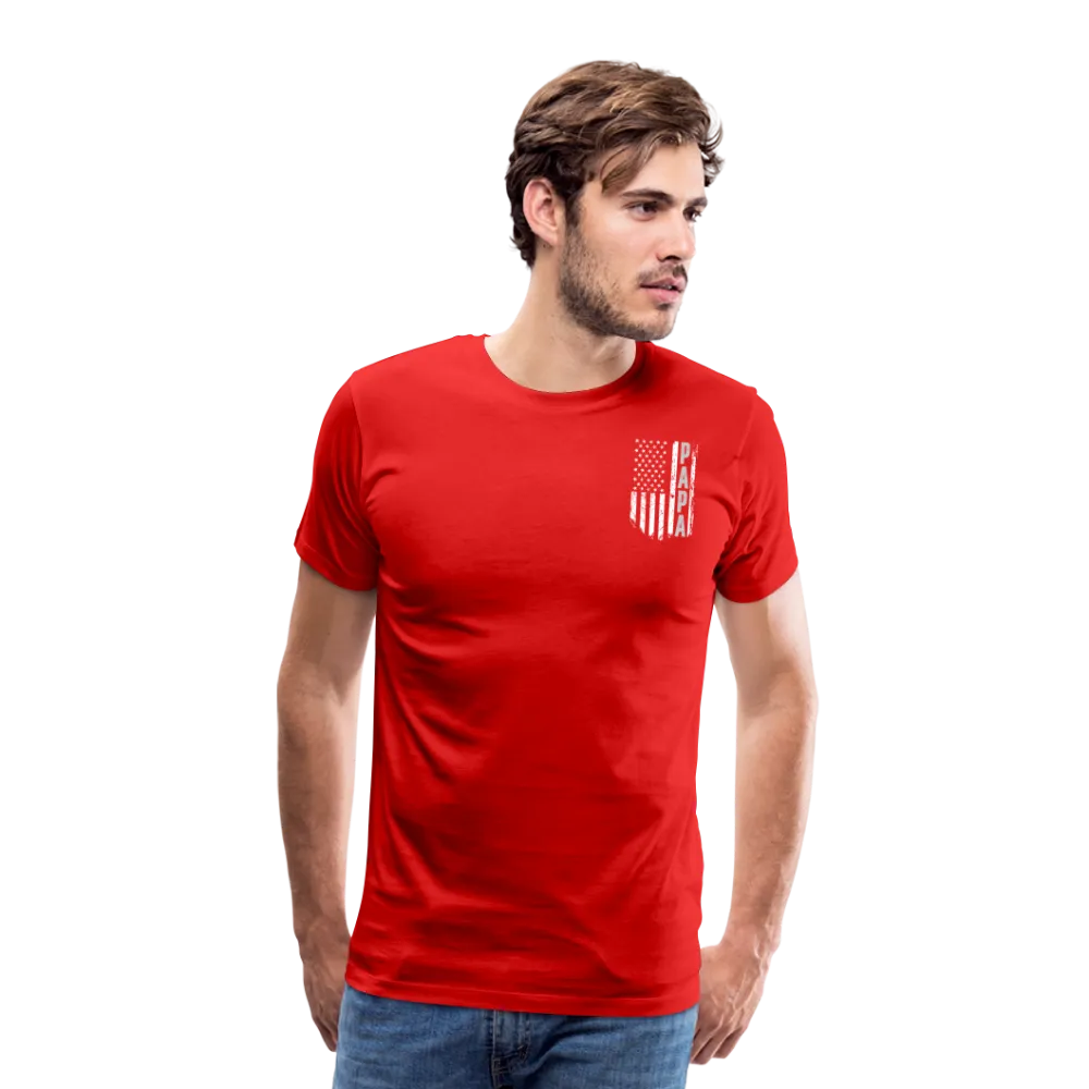 Papa American Flag Men's Premium T-Shirt (CK1902)