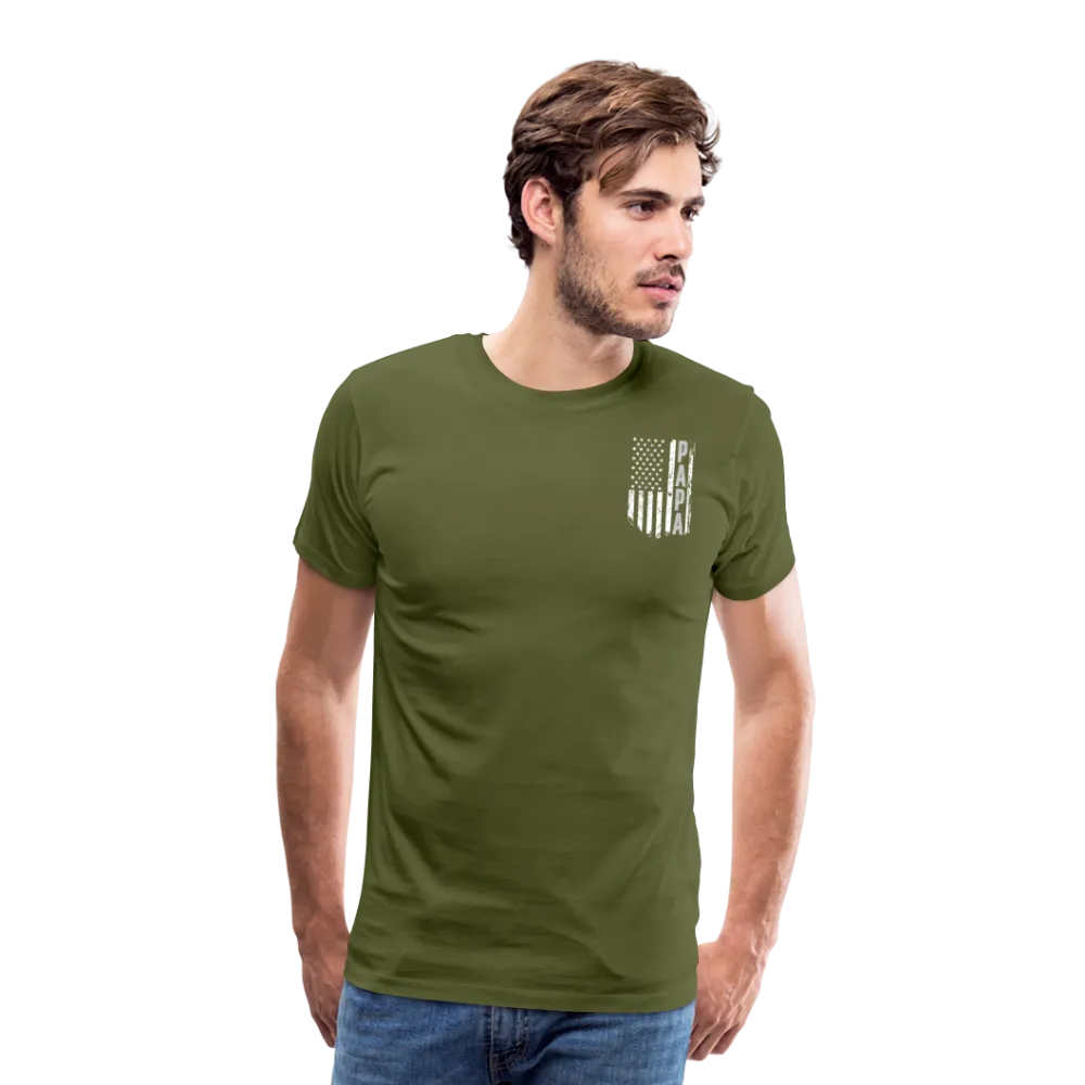 Papa American Flag Men's Premium T-Shirt (CK1902)