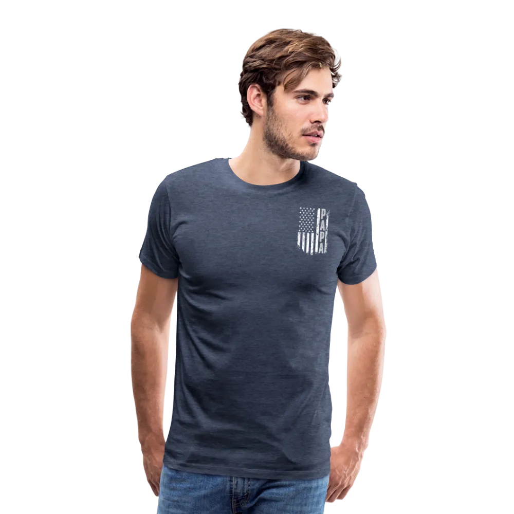 Papa American Flag Men's Premium T-Shirt (CK1902)