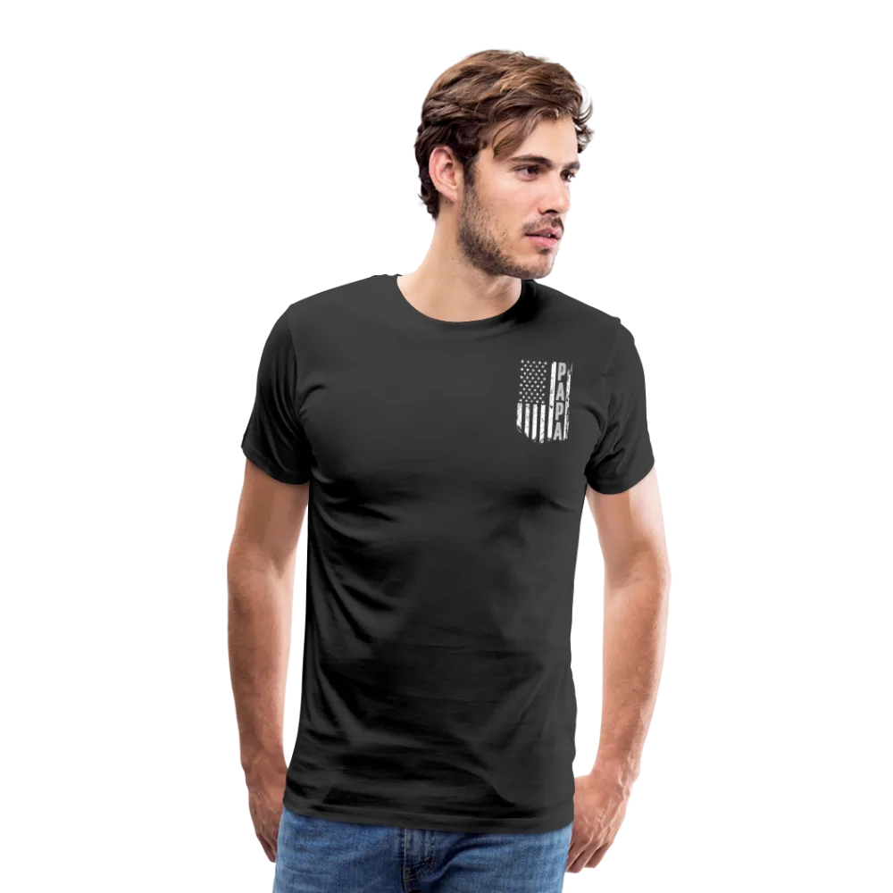 Papa American Flag Men's Premium T-Shirt (CK1902)