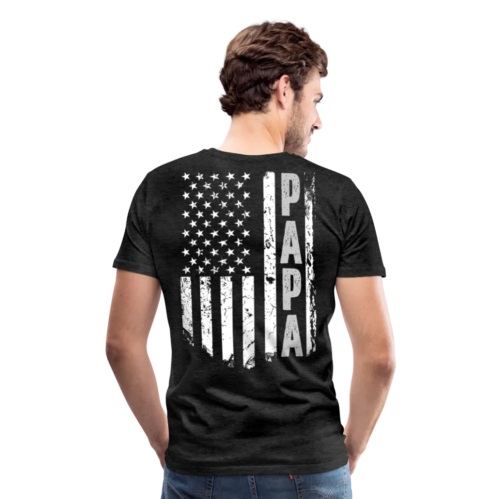 Papa American Flag Men's Premium T-Shirt (CK1902)