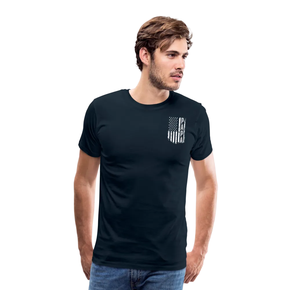 Papa American Flag Men's Premium T-Shirt (CK1902)