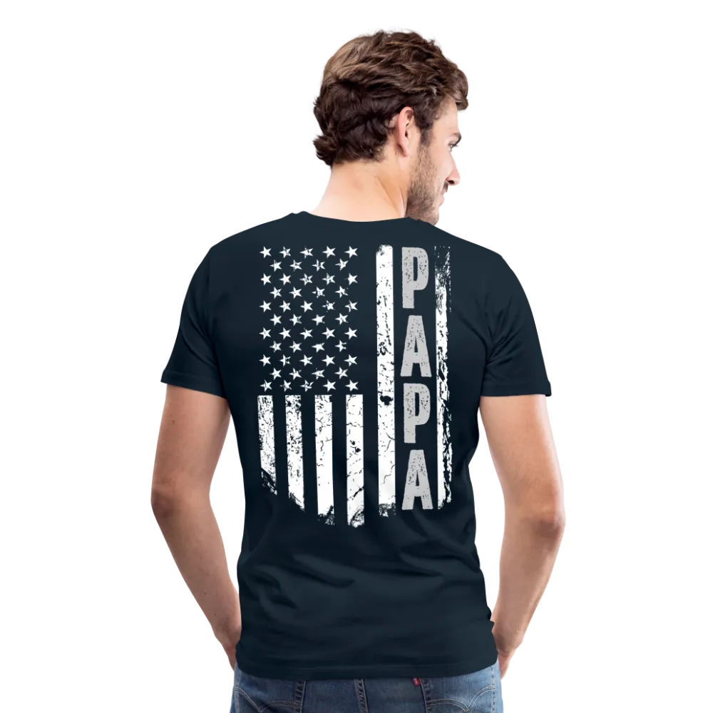 Papa American Flag Men's Premium T-Shirt (CK1902)