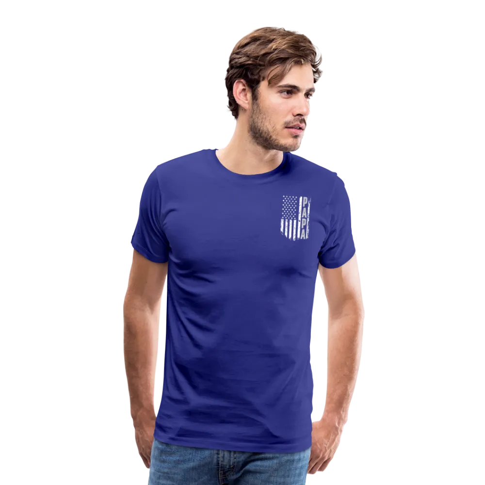Papa American Flag Men's Premium T-Shirt (CK1902)